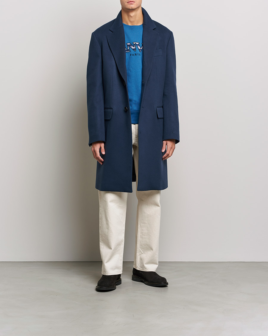Herren | Jacken | Lanvin | Classic Wool Coat Midnight Blue