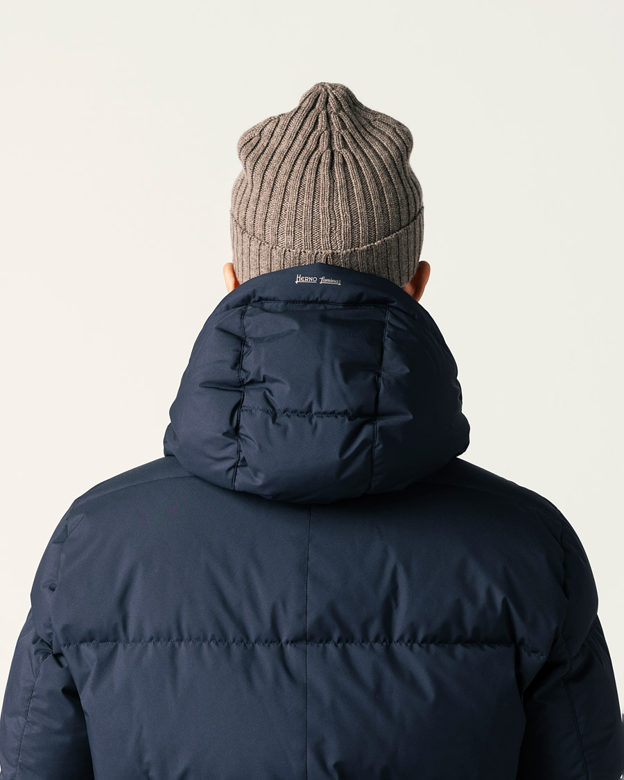 Herren | Mützen | Piacenza Cashmere | Ribbed Cashmere Beanie Taupe