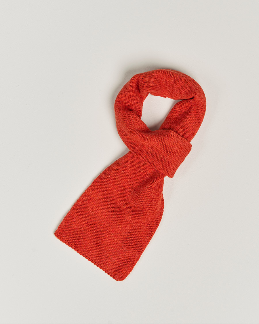 Herren | Piacenza Cashmere Short Loop Cashmere Scarf Orange | Piacenza Cashmere | Short Loop Cashmere Scarf Orange