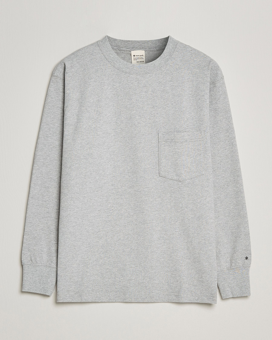 Herren |  | Snow Peak | Recycled Cotton Heavy L/S T shirt Medium Grey