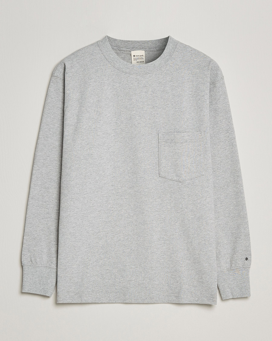 Herren | T-Shirts | Snow Peak | Recycled Cotton Heavy L/S T shirt Medium Grey