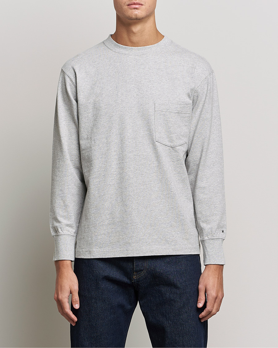 Herren | T-Shirts | Snow Peak | Recycled Cotton Heavy L/S T shirt Medium Grey