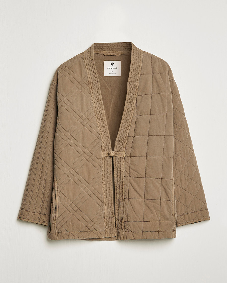 Herren | Pullover | Snow Peak | Patchwork Quilted Noragi Jacket Brown