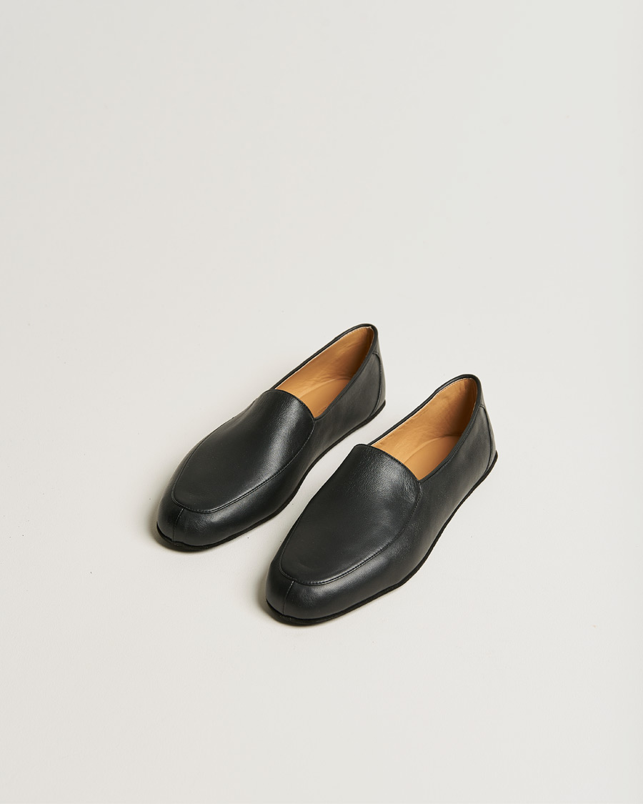 Herren |  | John Lobb | Hampton Travel Slipper Black Lamb Leather