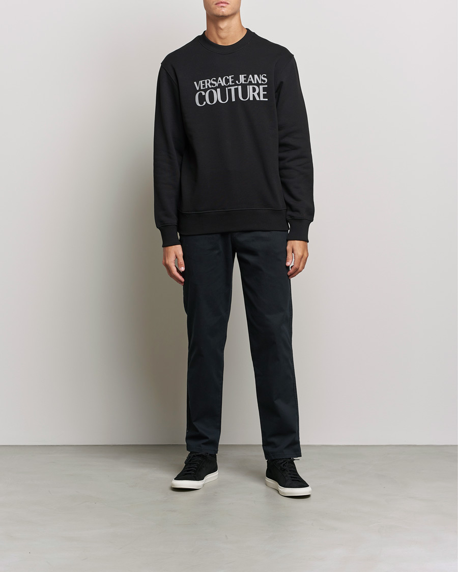 Herren | Pullover | Versace Jeans Couture | Logo Sweatshirt Black/Silver