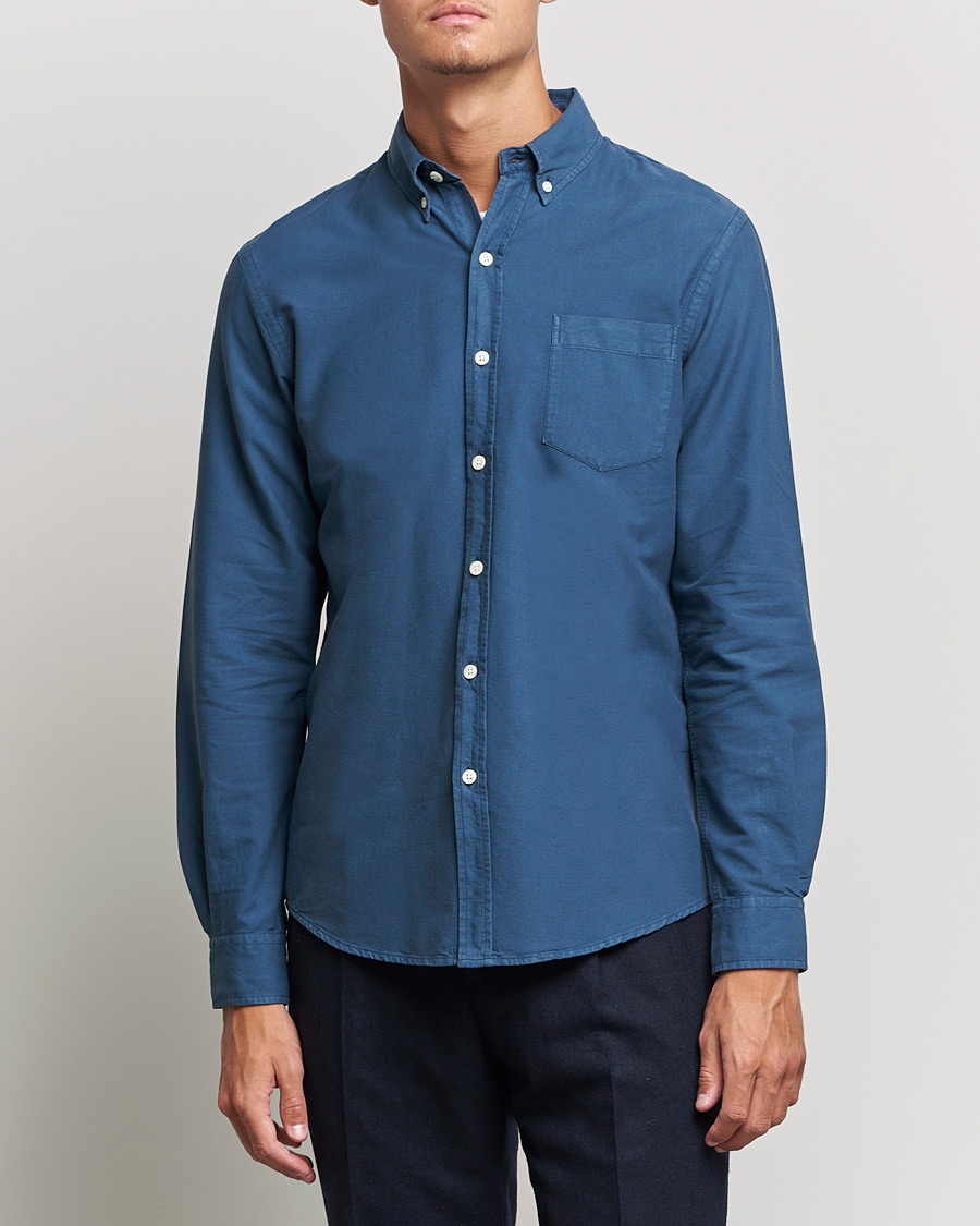 Herren |  | Colorful Standard | Classic Organic Oxford Button Down Shirt Petrol Blue
