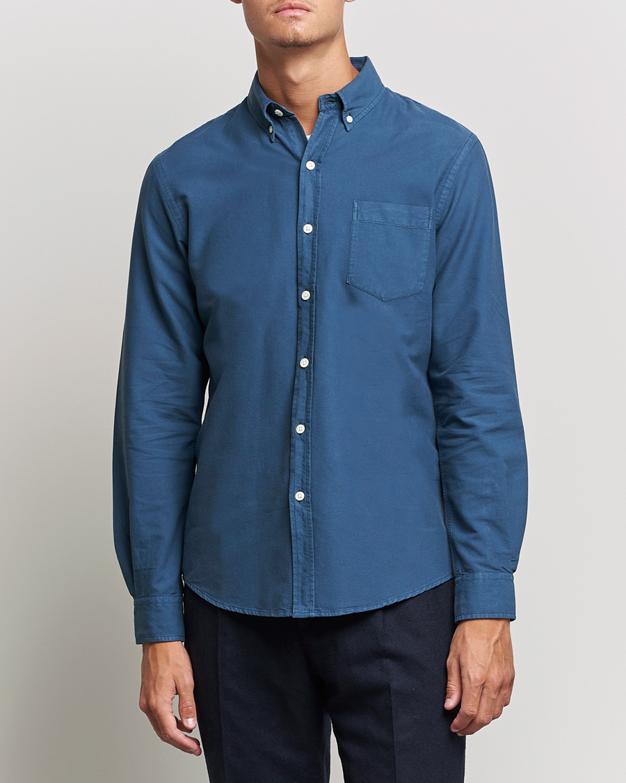 Herren | Contemporary Creators | Colorful Standard | Classic Organic Oxford Button Down Shirt Petrol Blue