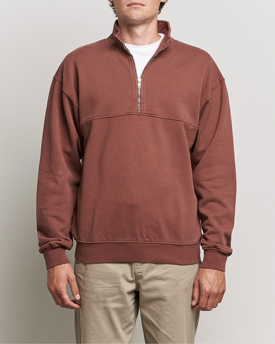 Herren | Pullover | Colorful Standard | Classic Organic Half-Zip Cinnamon Brown