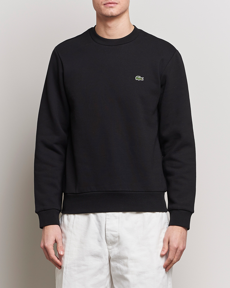 Black crew neck pullover on sale
