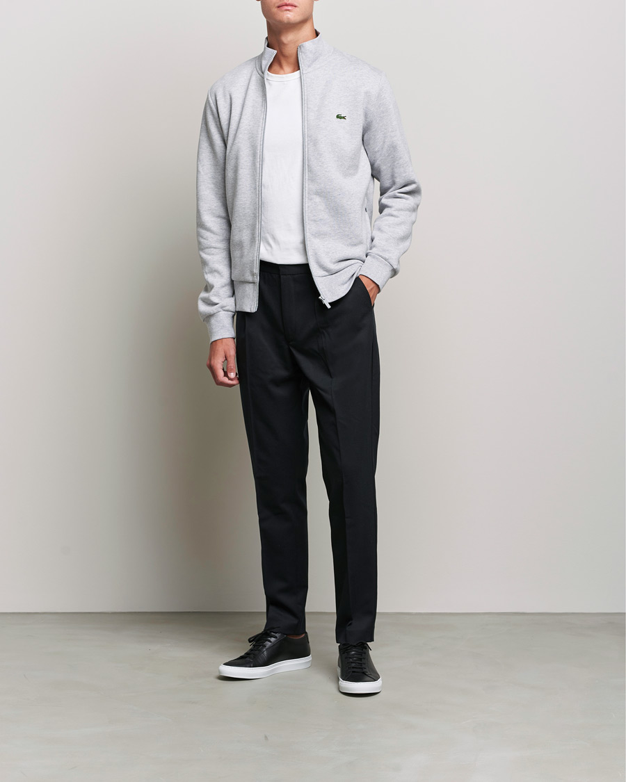 Herren | Lacoste | Lacoste | Full Zip Sweater Silver Chine