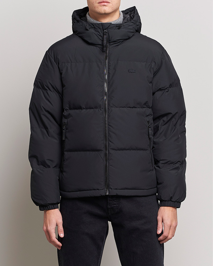 Lacoste Hooded Lightweight Jacket Black