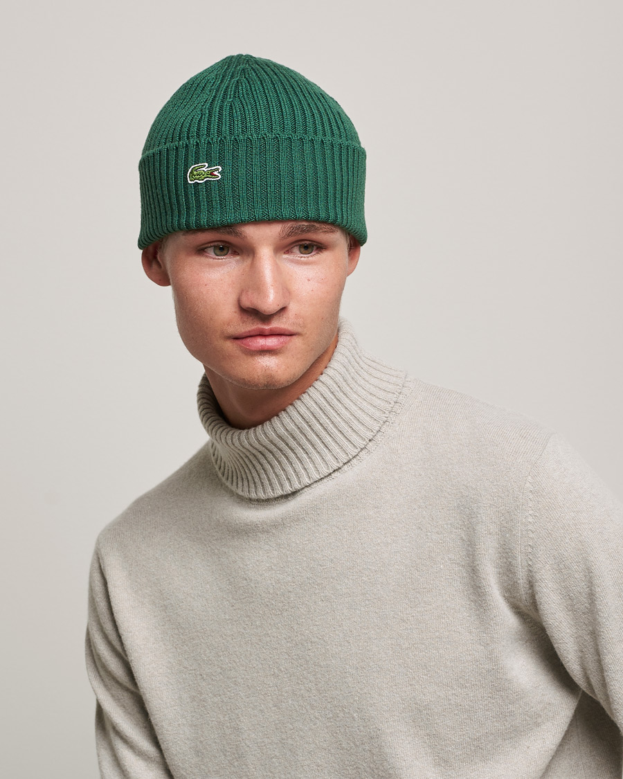 Herren | Lacoste | Lacoste | Wool Knitted Beanie Green