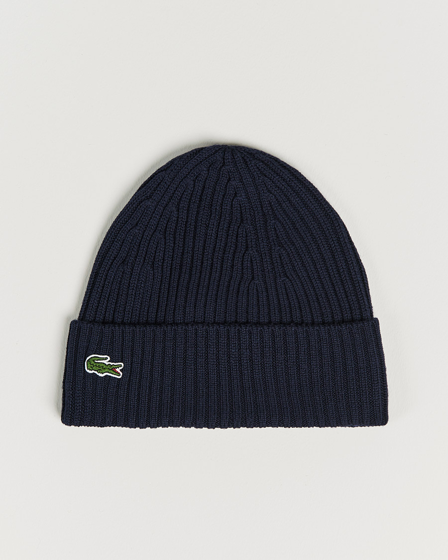 Wool Carl of Beanie Lacoste Navy Care Knitted bei