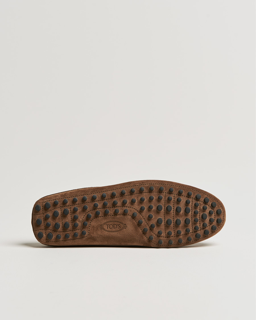 Herren | Tod's Gommino Slippers Dark Brown Suede | Tod's | Gommino Slippers Dark Brown Suede