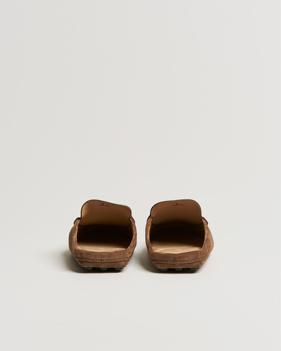 Herren | Tod's Gommino Slippers Dark Brown Suede | Tod's | Gommino Slippers Dark Brown Suede
