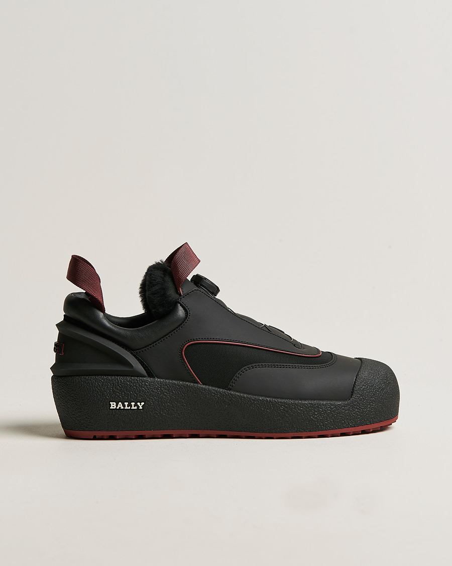 Herren | Bally Curtys Curling Sneaker Black/Heritage Red | Bally | Curtys Curling Sneaker Black/Heritage Red