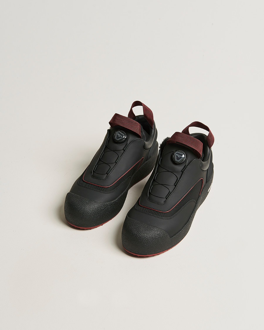 Herren | Bally Curtys Curling Sneaker Black/Heritage Red | Bally | Curtys Curling Sneaker Black/Heritage Red