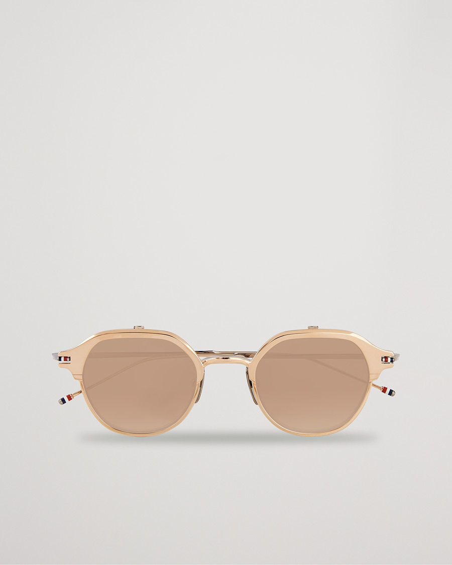 Herren | Thom Browne | Thom Browne | TB-S812 Flip-Up Sunglasses White Gold/Silver