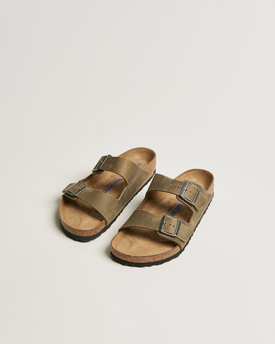 Herren | Hausschuhe & Pantoletten | BIRKENSTOCK | Arizona Soft Footbed Faded Khaki Oiled Leather