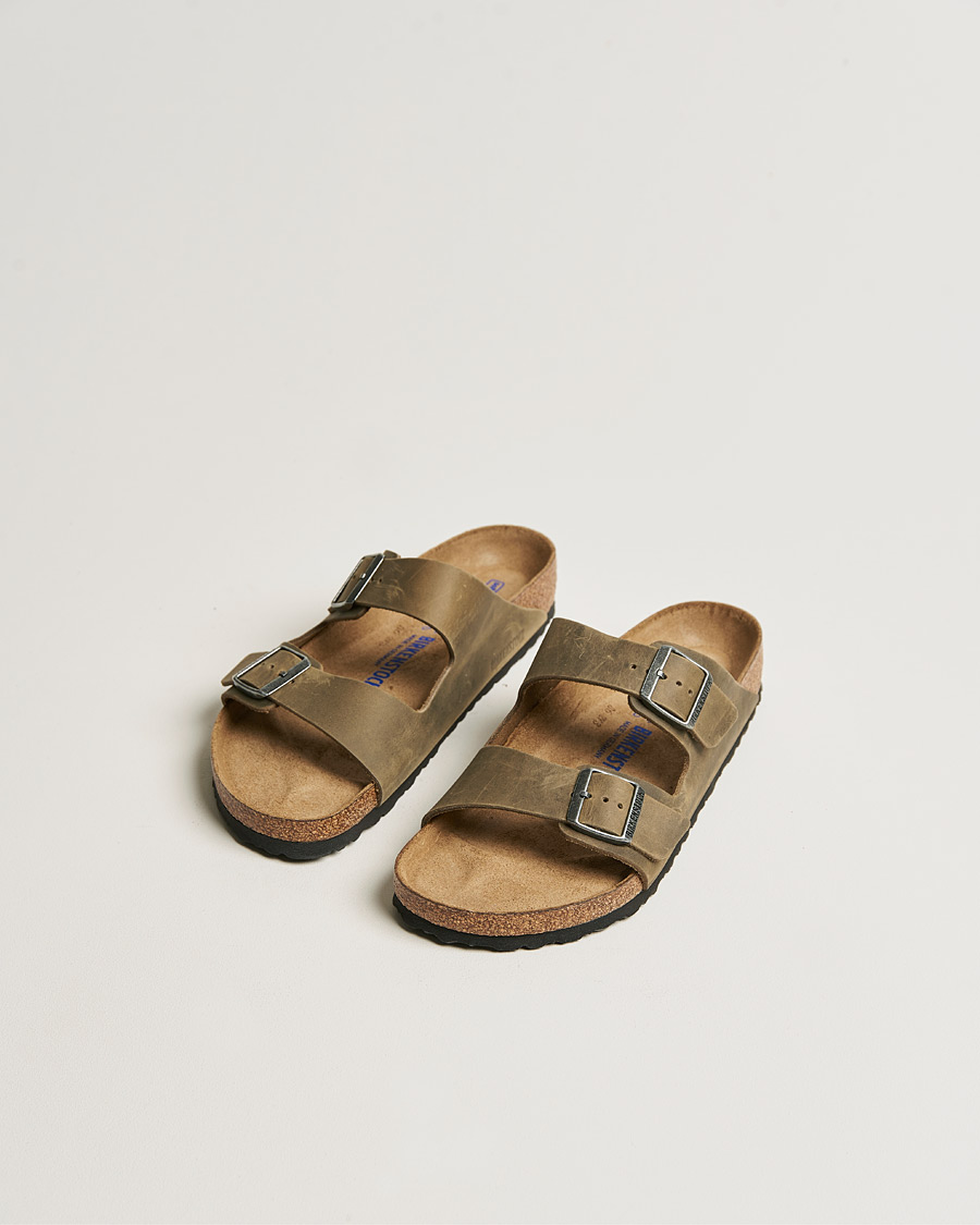 Herren | Sandalen & Pantoletten | BIRKENSTOCK | Arizona Soft Footbed Faded Khaki Oiled Leather