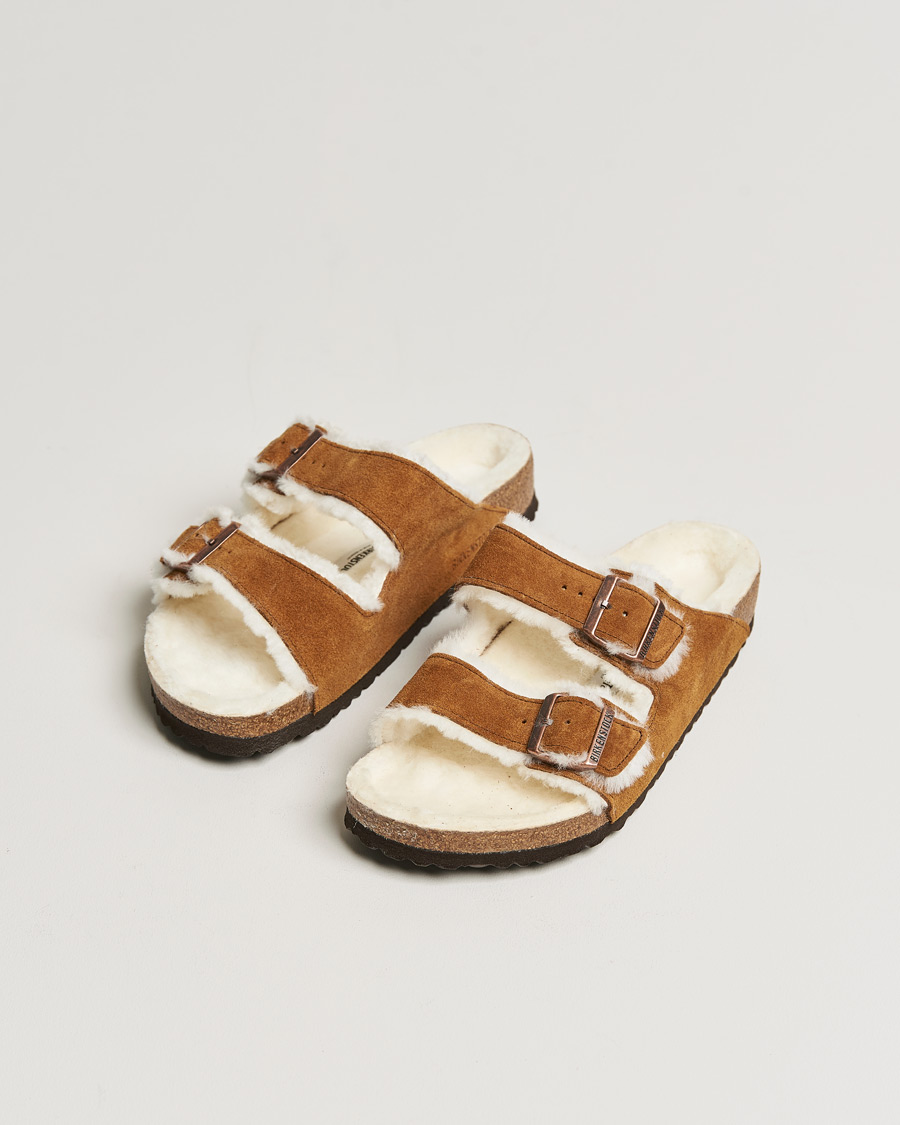 Herren | Sandalen & Pantoletten | BIRKENSTOCK | Arizona Classic Footbed Shearling Mink Suede