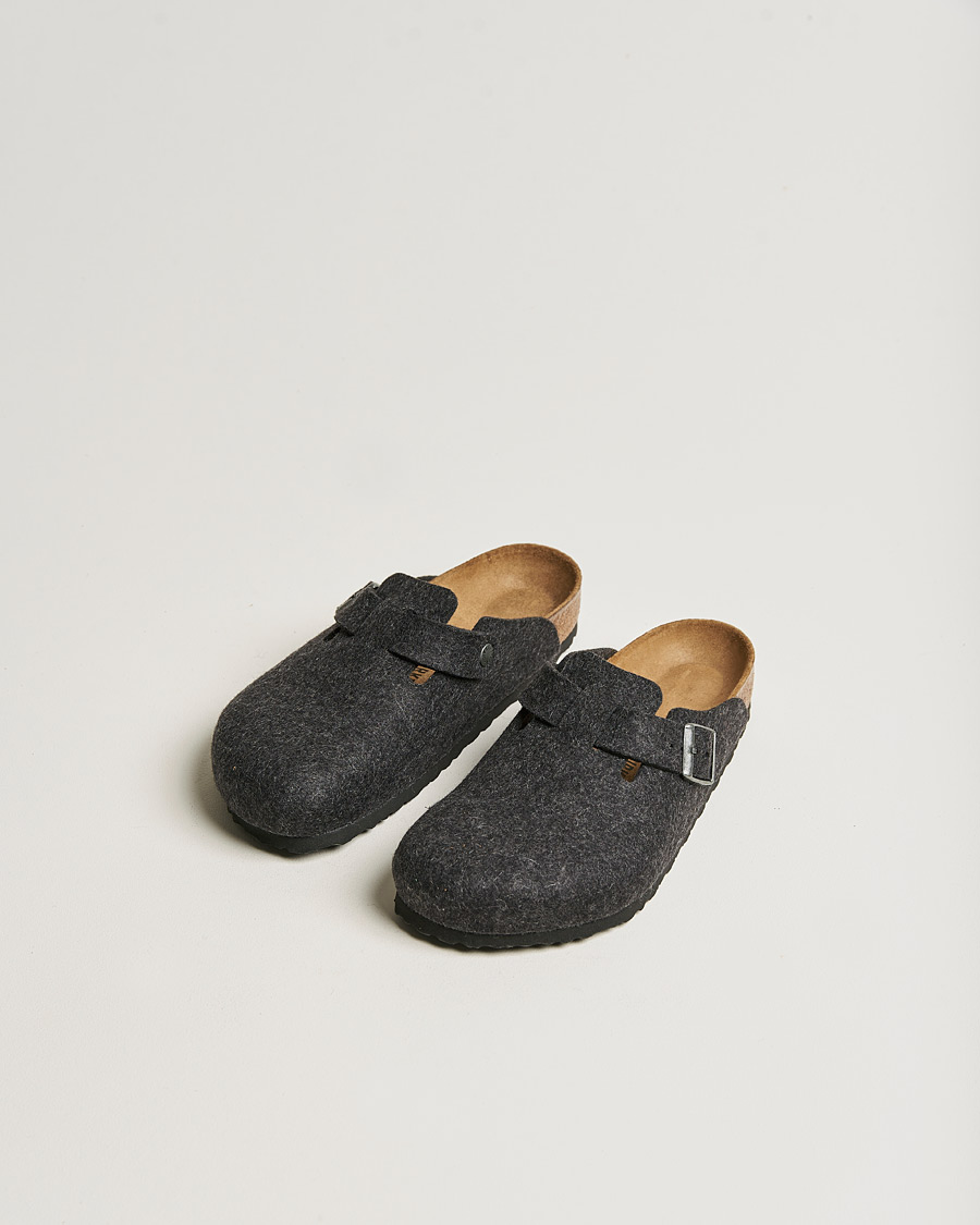 Herren | BIRKENSTOCK Boston Classic Footbed Wool Felt Antracite | BIRKENSTOCK | Boston Classic Footbed Wool Felt Antracite