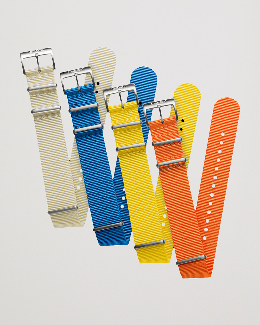 Herren | Uhrenarmband | UNIMATIC | Bold Nato Steel 22mm Strap Set Multi