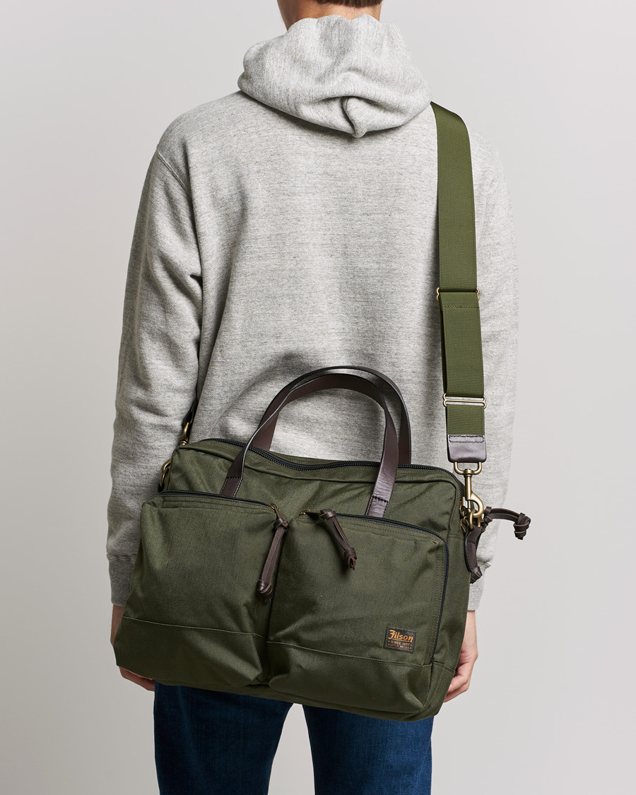 Herren | Filson Dryden Cordura Nylon Briefcase Otter Green | Filson | Dryden Cordura Nylon Briefcase Otter Green