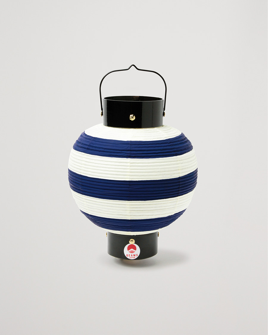 Herren | Dekoration | Beams Japan | Striped Paper Lantern Indigo