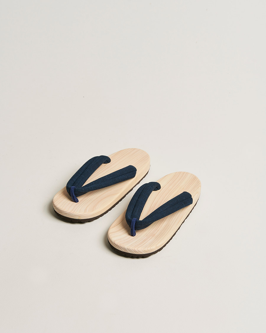 Herren |  | Beams Japan | Wooden Geta Sandals Navy