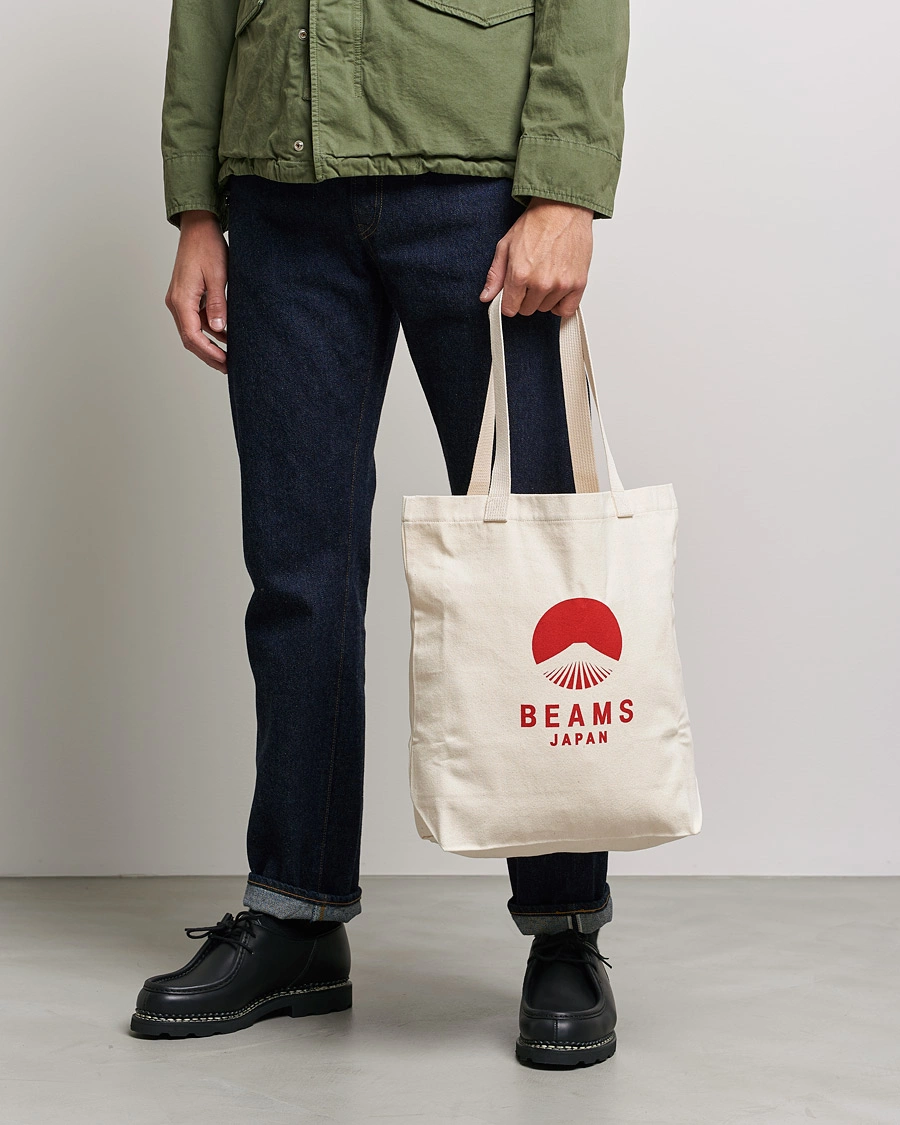Herren | Beams Japan | Beams Japan | x Evergreen Works Tote Bag White/Red