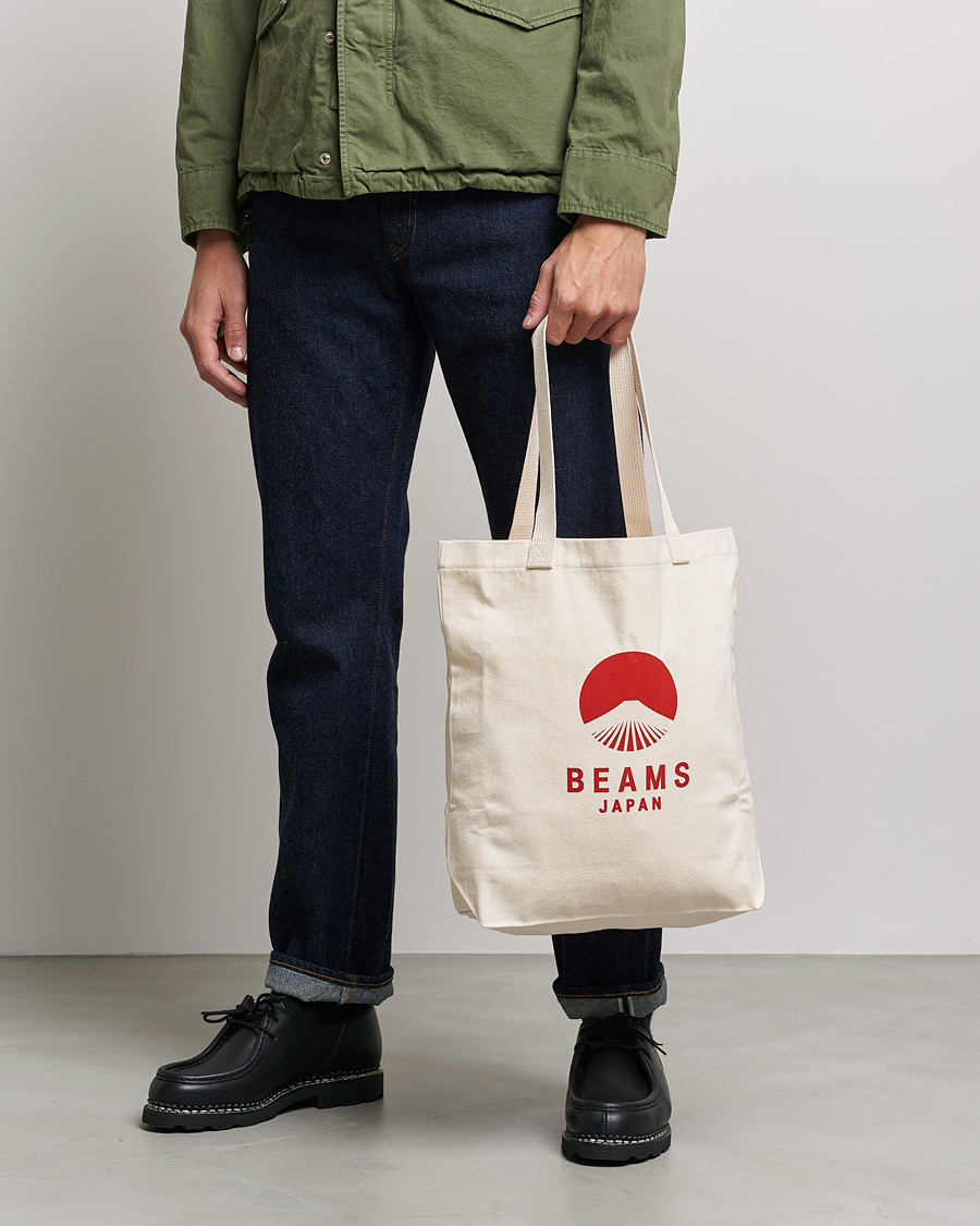 Men |  | Beams Japan | x Evergreen Works Tote Bag White/Red