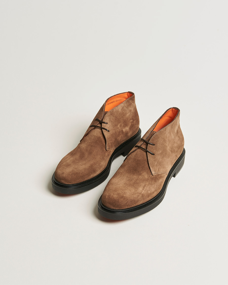Herren | Santoni Wembley Desert Boot Brown Suede | Santoni | Wembley Desert Boot Brown Suede