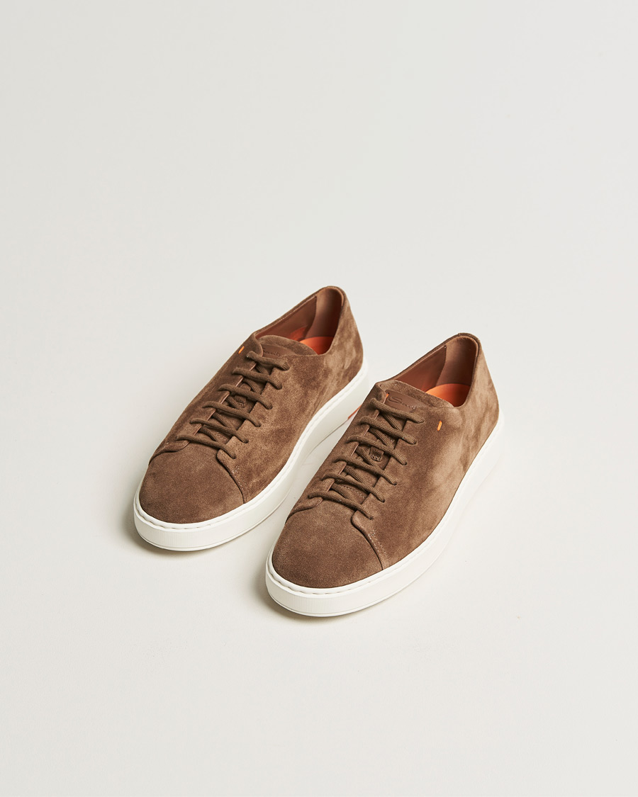 Herren | Sale schuhe | Santoni | Cleanic Sneakers Dark Brown Suede