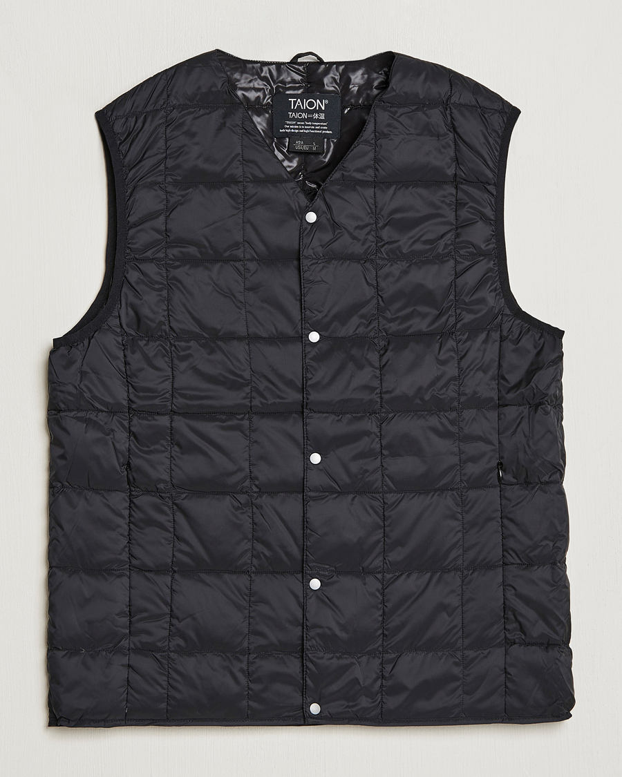 Herren | Jacken | TAION | V-Neck Lightweight Down Vest Black