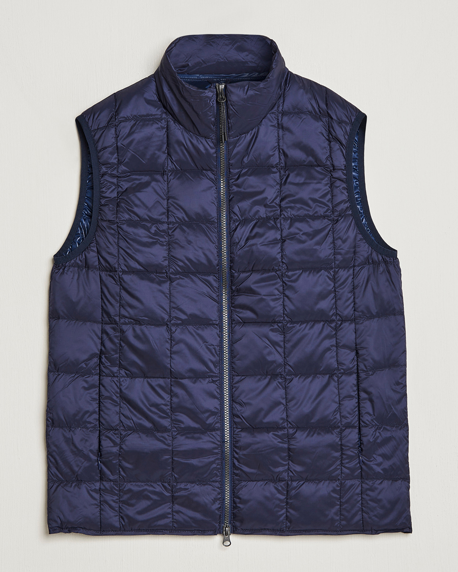 Herren | Jacken | TAION | High Neck Full Zip Lightweight Down Vest Navy