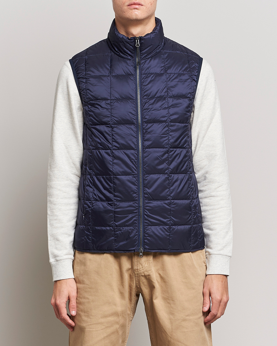 Herren |  | TAION | High Neck Full Zip Lightweight Down Vest Navy