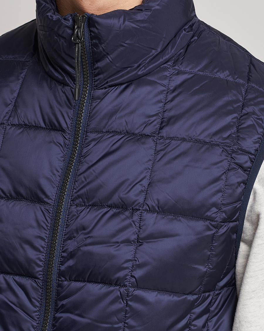 Herren | Jacken | TAION | High Neck Full Zip Lightweight Down Vest Navy