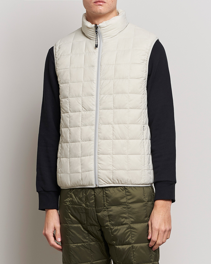 Herren |  | TAION | Reversible Fleece Vest Ice Grey/Ivory