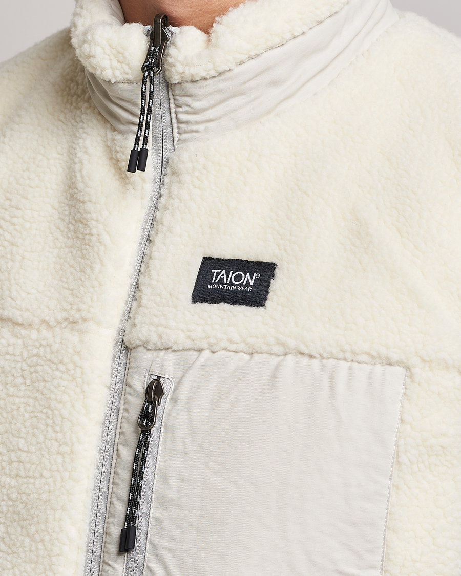 Herren | Westen | TAION | Reversible Fleece Vest Ice Grey/Ivory
