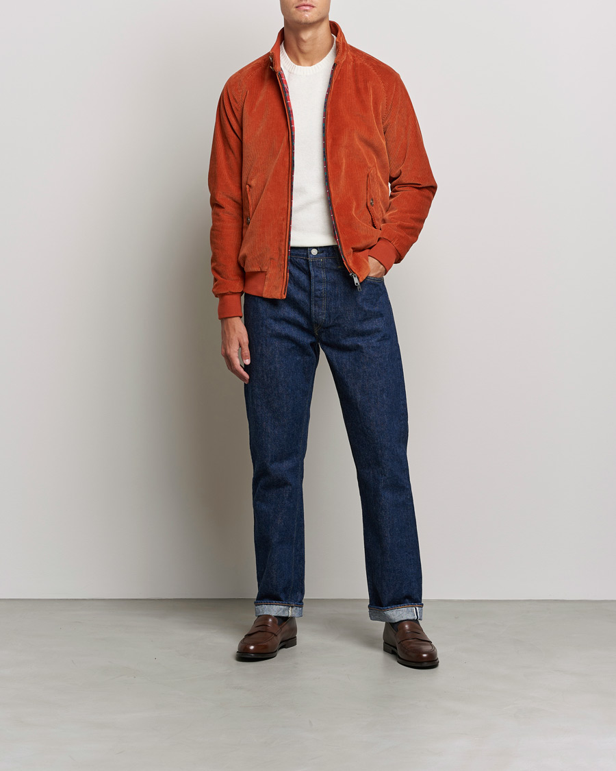 Herren | Baracuta | Baracuta | G9 Padded Corduroy Harrington Jacket Dark Orange