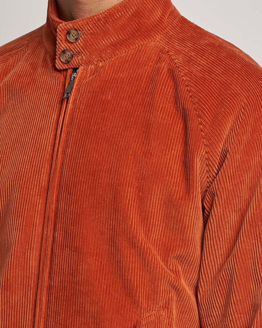 Herren | Jacken | Baracuta | G9 Padded Corduroy Harrington Jacket Dark Orange