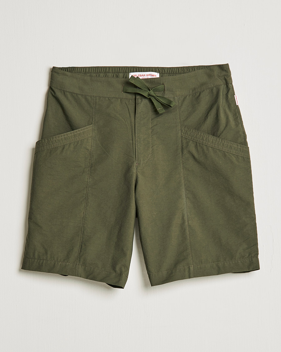 Herren |  | Orlebar Brown | Castner Garment Washed Drawcord Shorts Forest Night