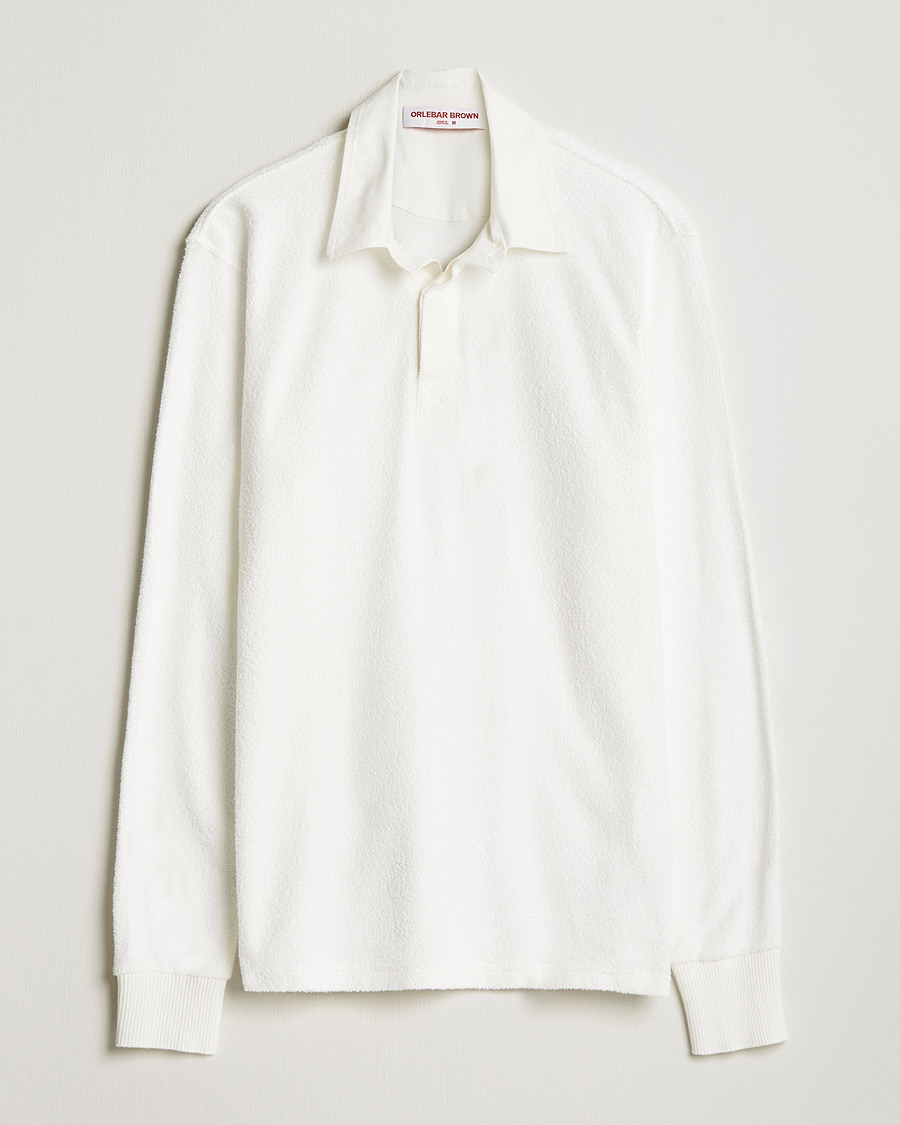 Herren | Pullover | Orlebar Brown | Tasman Garment Dyed Cotton Toweling Polo Cloud