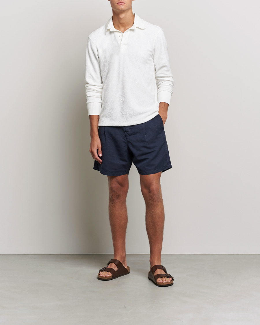 Herren | Pullover | Orlebar Brown | Tasman Garment Dyed Cotton Toweling Polo Cloud
