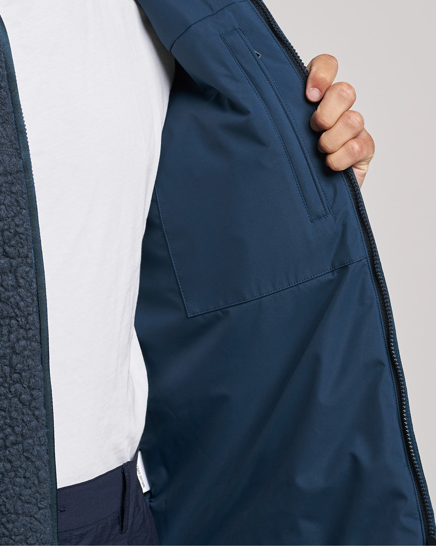 Herren | Pullover | Orlebar Brown | Auster Sherpa Fleece Dark Nocturnal Navy