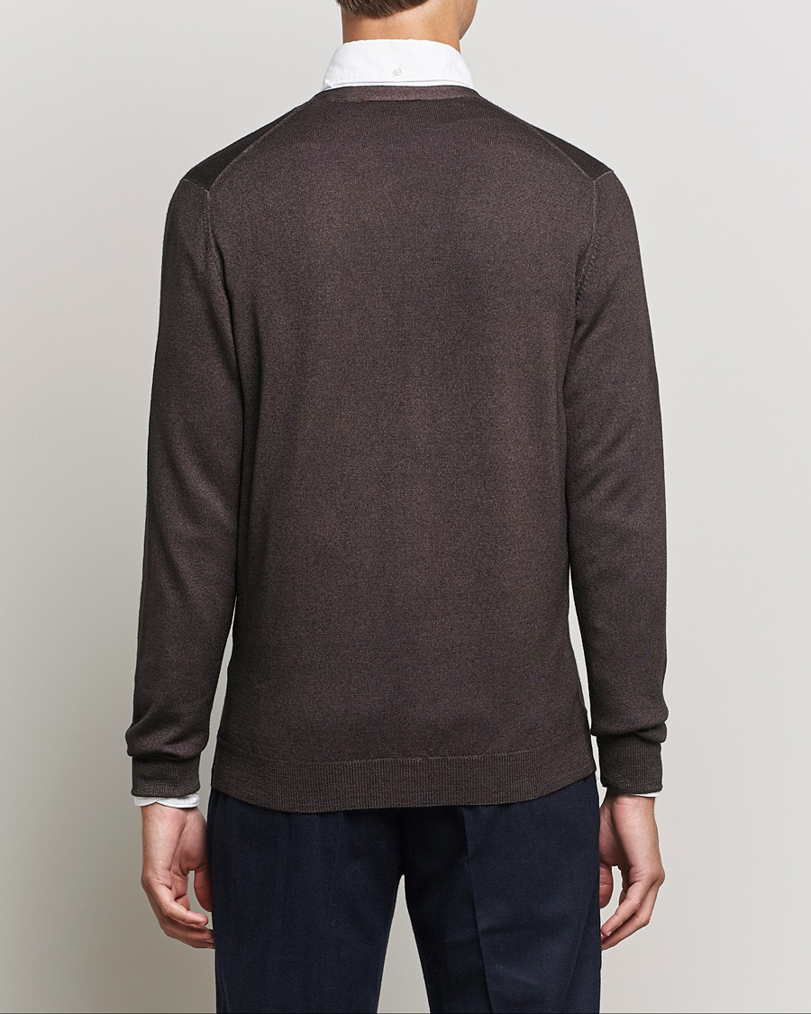 Herren | Pullover | Gran Sasso | Vintage Merino Fashion Fit Cardigan Brown