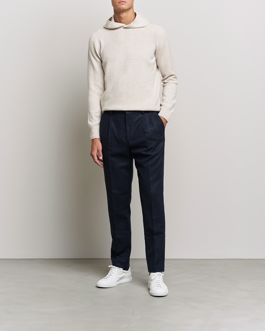 Herren | Pullover | Gran Sasso | Wool Hoodie Cream