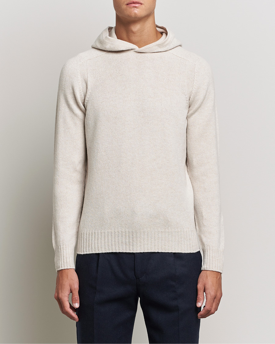 Herren | Pullover | Gran Sasso | Wool Hoodie Cream