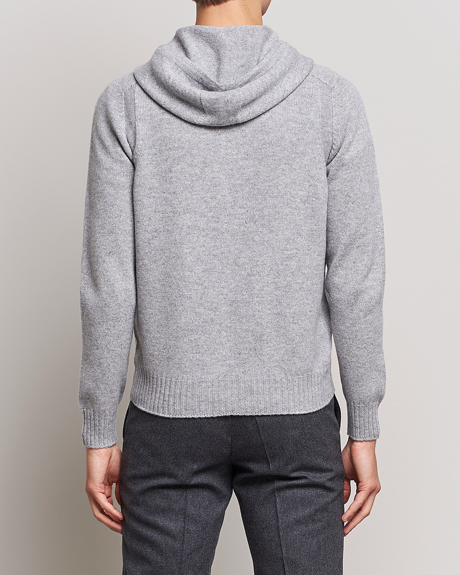 Herren | Pullover | Gran Sasso | Full Zip Wool Hoodie Light Grey